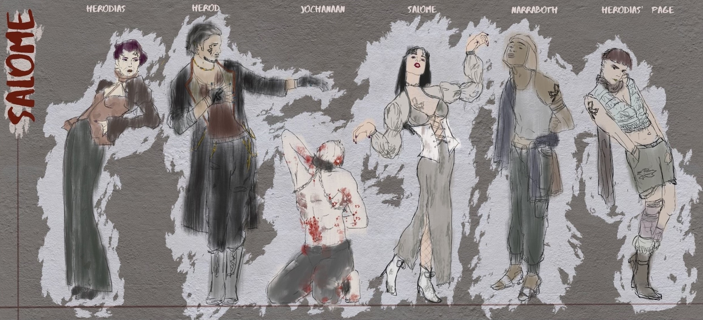 Costume designs for Salome